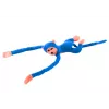 LEAN TOYS Minkštas beždžionės maskotas su garsu, mėlyna, 80 cm
