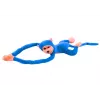 LEAN TOYS Minkštas beždžionės maskotas su garsu, mėlyna, 80 cm