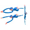 LEAN TOYS Minkštas beždžionės maskotas su garsu, mėlyna, 80 cm