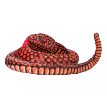 LEAN TOYS Plush Snake Mascot Red 100 cm