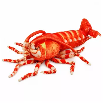 LEAN TOYS Minkštas žaislas Didelė krevetė Jūros gyvūnas 55 cm