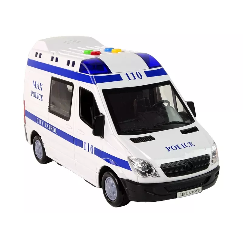 LEAN TOYS Police Car Drive Friction Sounds Light