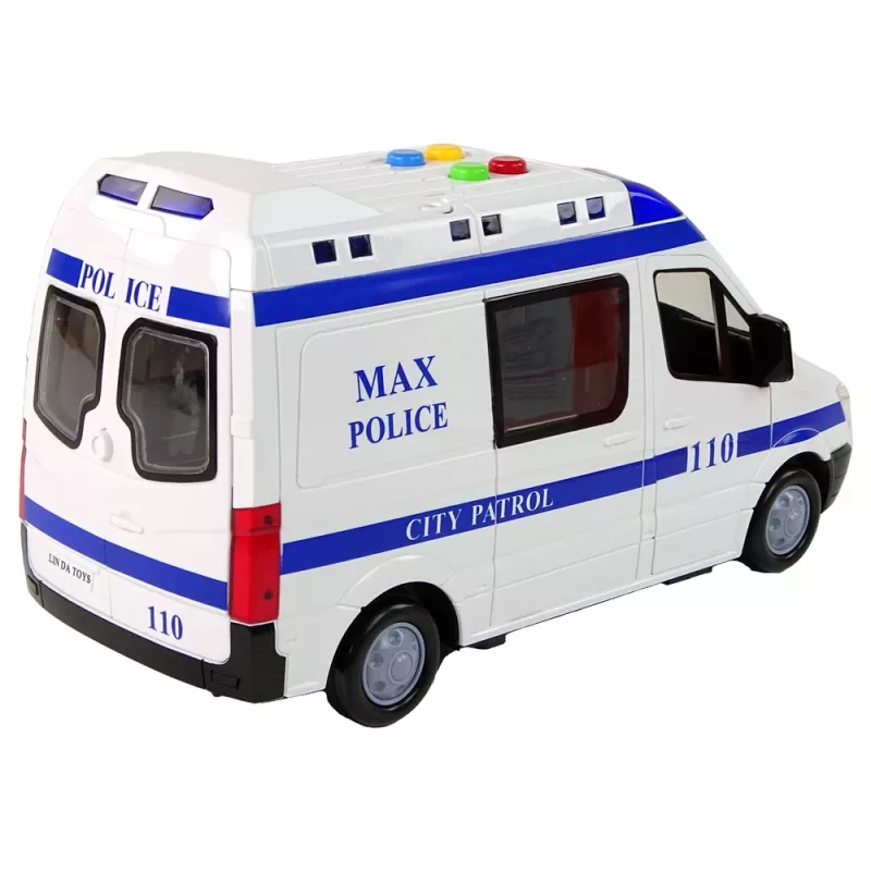 LEAN TOYS Police Car Drive Friction Sounds Light