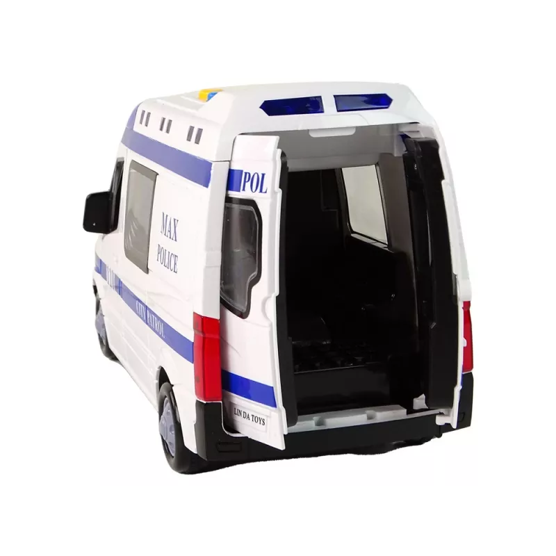 LEAN TOYS Police Car Drive Friction Sounds Light