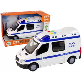 LEAN TOYS Police Car Drive Friction Sounds Light