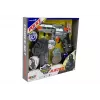 LEAN TOYS Policijos rinkinys su revolveriu 20 cm, ženkleliu, dėklu, švilpuku, garso ir šviesos efektais