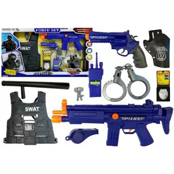 LEAN TOYS Policininko žaidimų rinkinys su barškučiu