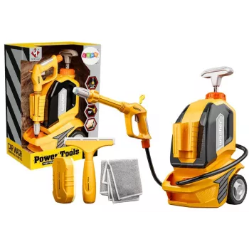 LEAN TOYS Slėginis ploviklis vaikams – žaislinis valymo rinkinys su šluoste, kempine ir grandikliu, rankinis siurblys, 750 ml, nuo 3 metų