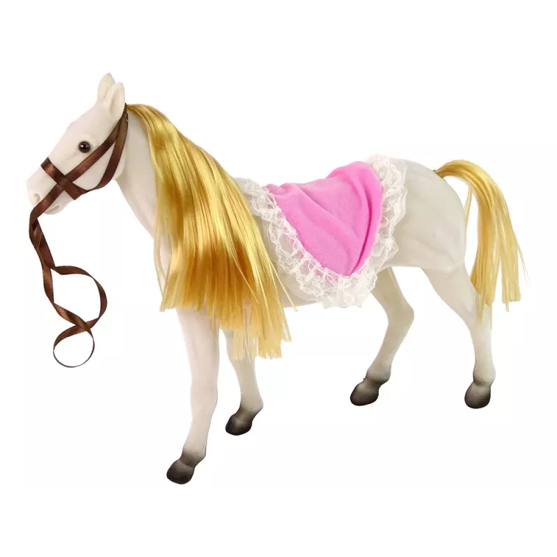 LEAN TOYS Princess Doll su Baltu Poniu Figūrėlėmis ir Aksesuarais