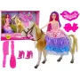 LEAN TOYS Princess Doll su Baltu Poniu Figūrėlėmis ir Aksesuarais