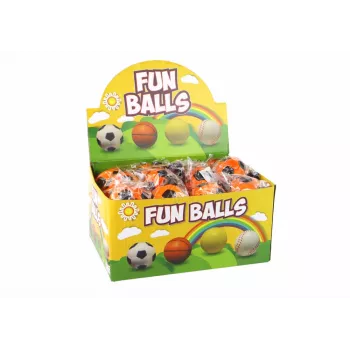 LEAN TOYS PU futbolo kamuolys su Jojo trintuku, 6 cm, oranžinis