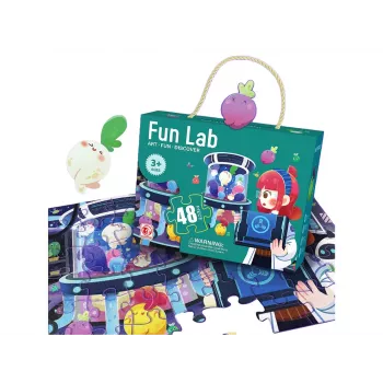 LEAN TOYS Laboratorijos dėlionė vaikams, 48 elementai