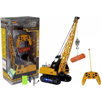 LEAN TOYS R/C Crane su judama strėle ir žibintais