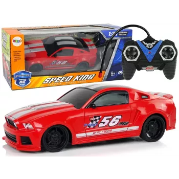 LEAN TOYS R/C Sports Car 1:24 Racing Red Tinted Windows