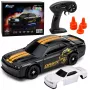 LEAN TOYS RC Drift Sports Car 1:43 4WD keičiamu kėbulu, juoda
