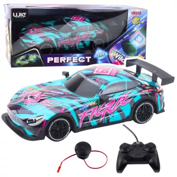 LEAN TOYS RC lenktyninis automobilis su apšviestu turkio kėbulu, 1:16 mastelis, 2.4 GHz nuotolinio valdymo pultas