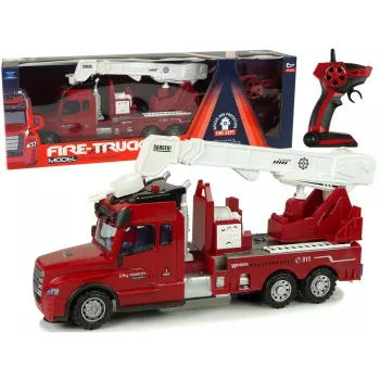 LEAN TOYS nuotoliniu valdymo gaisrinis automobilis 2.4G su šviesomis ir garsais raudonas