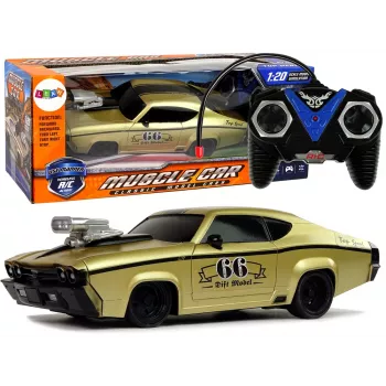 LEAN TOYS valdomas sportinis automobilis Classic 1:20 Gold Pilot