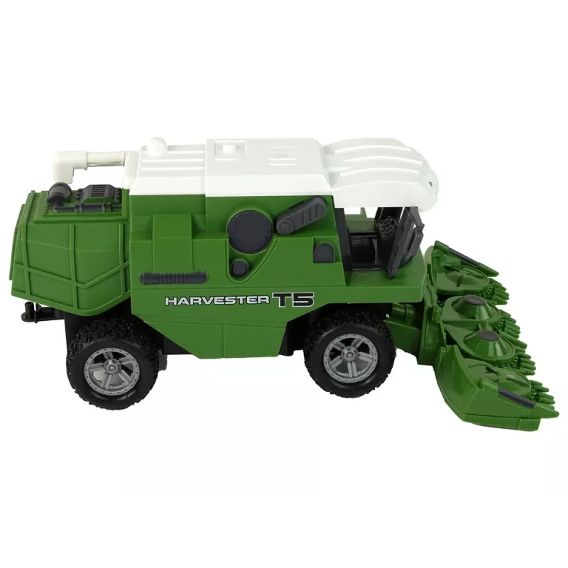 LEAN TOYS nuotoliniu valdymu žemės ūkio kombainas R/C su šviesomis, žalias