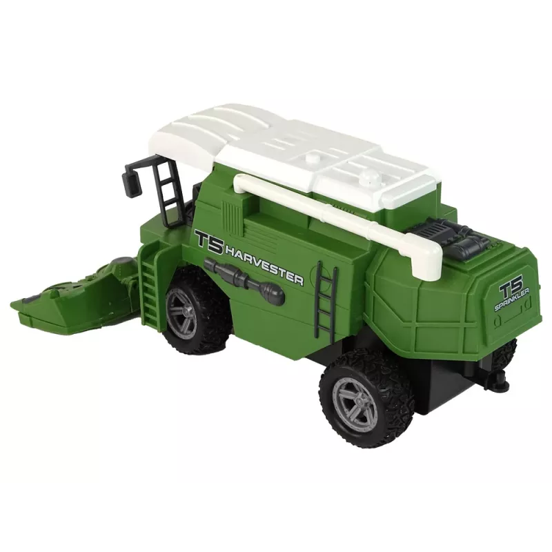 LEAN TOYS nuotoliniu valdymu žemės ūkio kombainas R/C su šviesomis, žalias