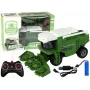 LEAN TOYS nuotoliniu valdymu žemės ūkio kombainas R/C su šviesomis, žalias