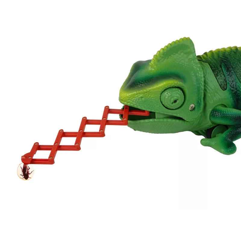 Valdomas chameleonas LEAN TOYS su žalia šviesa, 28 cm