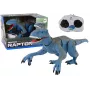 LEAN TOYS nuotolinio valdymo dinozauras Velociraptor su garsu ir riaumojimu, mėlynas