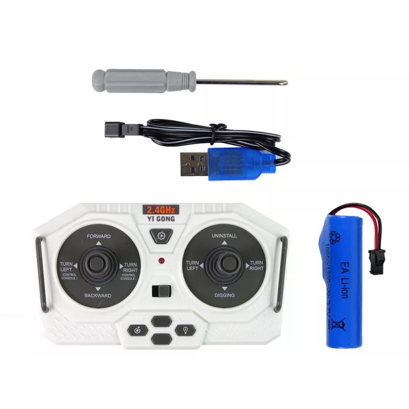 LEAN TOYS nuotoliniu valdymo ekskavatorius su vikšriniais ratais 2.4 G Pilot