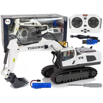 LEAN TOYS nuotoliniu valdymo ekskavatorius su vikšriniais ratais 2.4 G Pilot