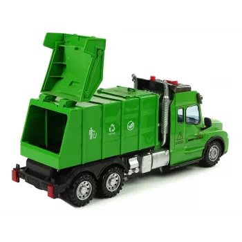 LEAN TOYS Pilot 2.4G Šiukšliavežis su šviesomis ir garsais, žalias