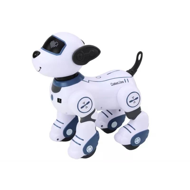 LEAN TOYS nuotolinio valdymo interaktyvus robotas šuo – šoka, dainuoja, programuojamos komandos, mėlynas | DistriNode SA