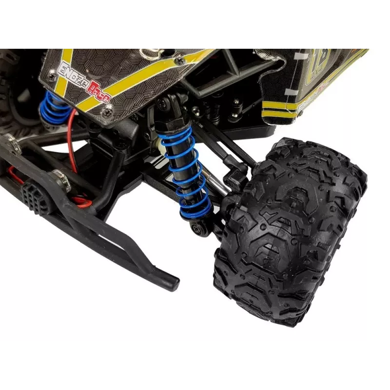LEAN TOYS nuotoliniu valdymu visureigis buggy 1:18 geltonas ENOZE 9303E 45 km/h