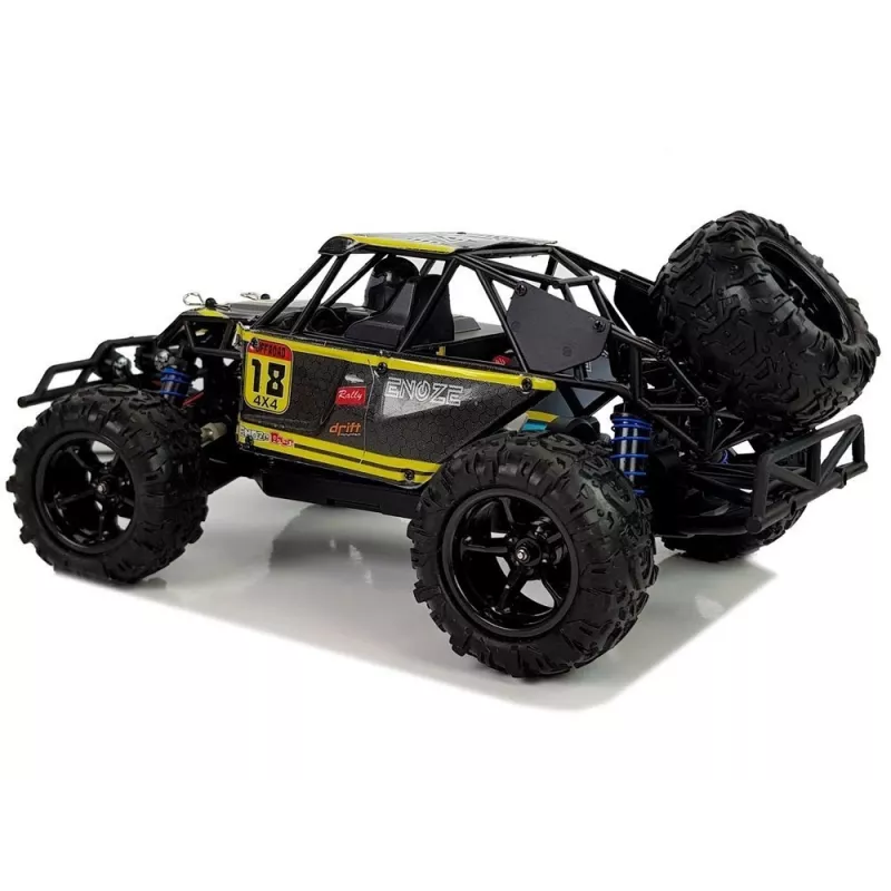 LEAN TOYS nuotoliniu valdymu visureigis buggy 1:18 geltonas ENOZE 9303E 45 km/h