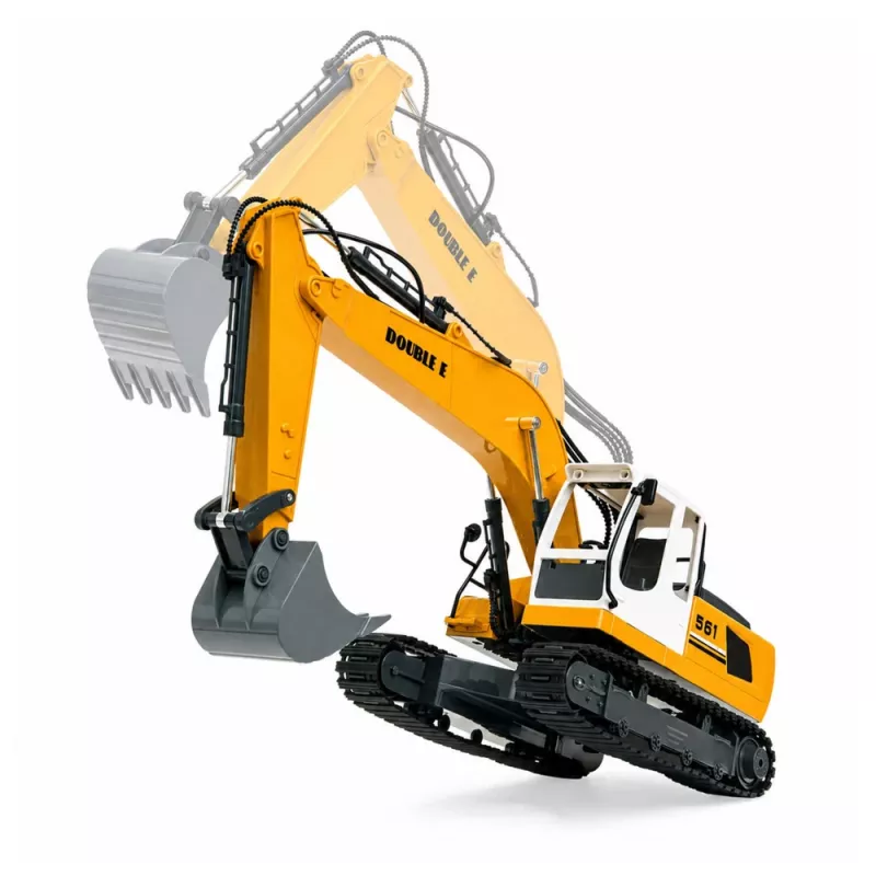 LEAN TOYS nuotolinio valdymo vikšrinis ekskavatorius su šviesomis ir garsu, geltonas, 1:16