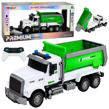 LEAN TOYS nuotolinio valdymo savivartis su pakeliamu kėbulu, žalias, 1:14