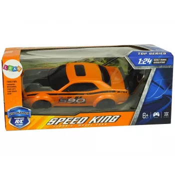 LEAN TOYS nuotoliu valdomas sportinis automobilis 1:24 Racing Orange 27 MHz Pilot