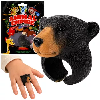 LEAN TOYS Ring on Hand Educational Animals Bear