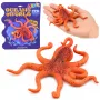 LEAN TOYS guminis aštuonkojis, tampri figūrėlė, realistinis jūros gyvūnas, 12 cm