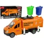 LEAN TOYS Šiukšliavežis su inercine pavara ir garso efektais Oranžinis