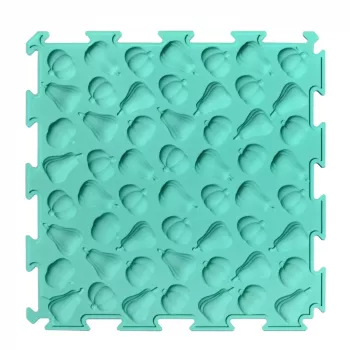 LEAN TOYS Sensorinių takelių dėlionės plytelės, įvairių struktūrų ir spalvų, 24,5 cm, 10 vnt.