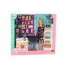 LEAN TOYS Prekių lentynų komplektas su lėle, vežimėliu ir maisto produktais