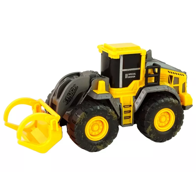 LEAN TOYS Statybinių mašinų rinkinys 3 geltoni modeliai