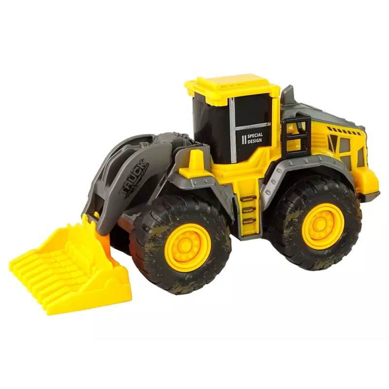 LEAN TOYS Statybinių mašinų rinkinys 3 geltoni modeliai