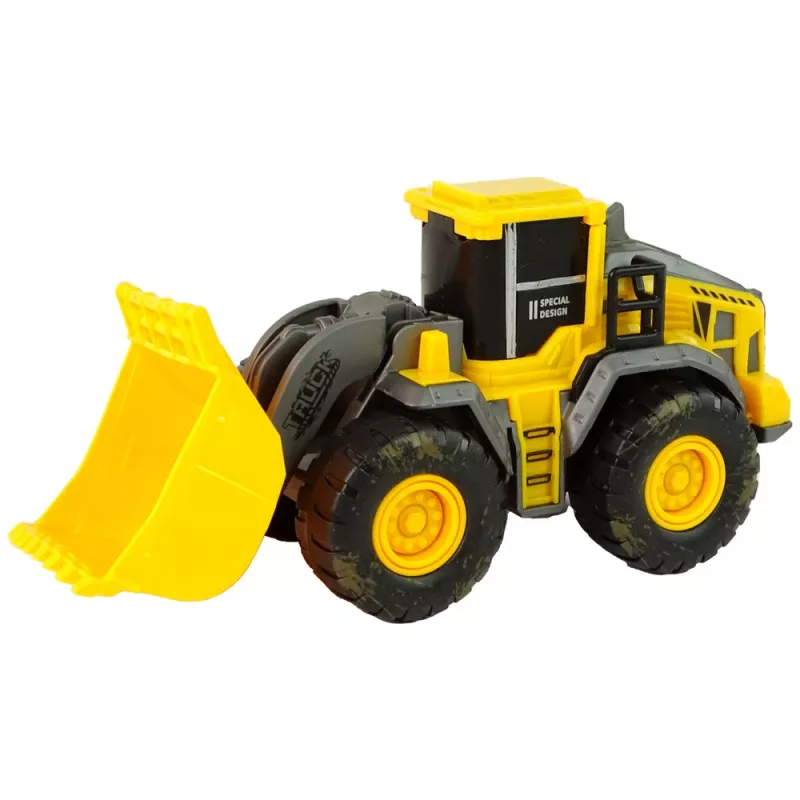 LEAN TOYS Statybinių mašinų rinkinys 3 geltoni modeliai