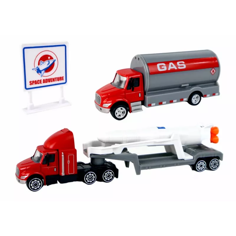 LEAN TOYS Figūrų rinkinys Space Truck Rocket 15 vnt.