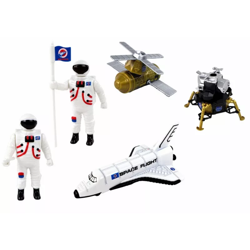 LEAN TOYS Figūrų rinkinys Space Truck Rocket 15 vnt.