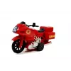 LEAN TOYS Gaisrinės transporto priemonių rinkinys: automobilis, sraigtasparnis, motociklas su šviesos ir garso efektais