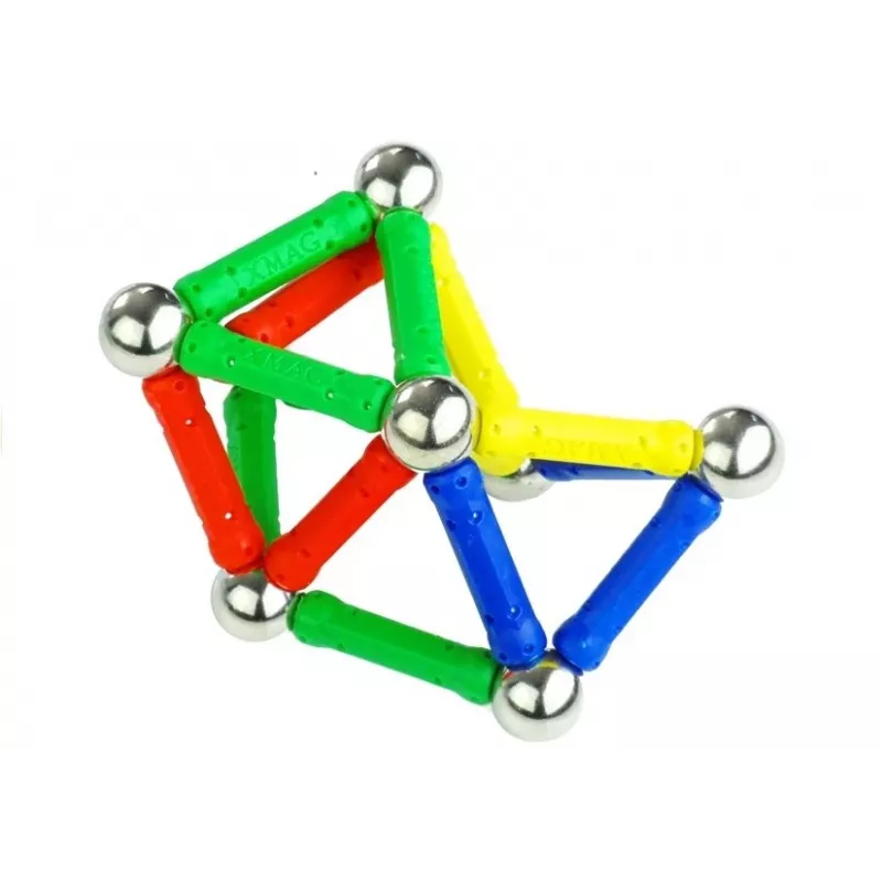 LEAN TOYS Magnastix magnetinių blokelių rinkinys 560 + lenta