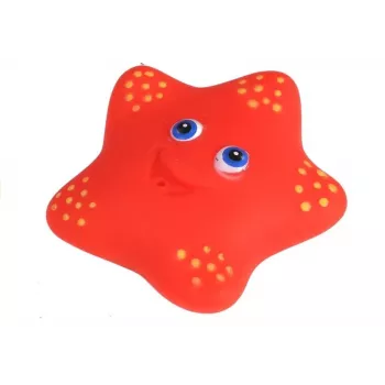 LEAN TOYS Maudymosi jūrų gyvūnų rinkinys su guminiu žvejybos sieteliu, 12 vnt.