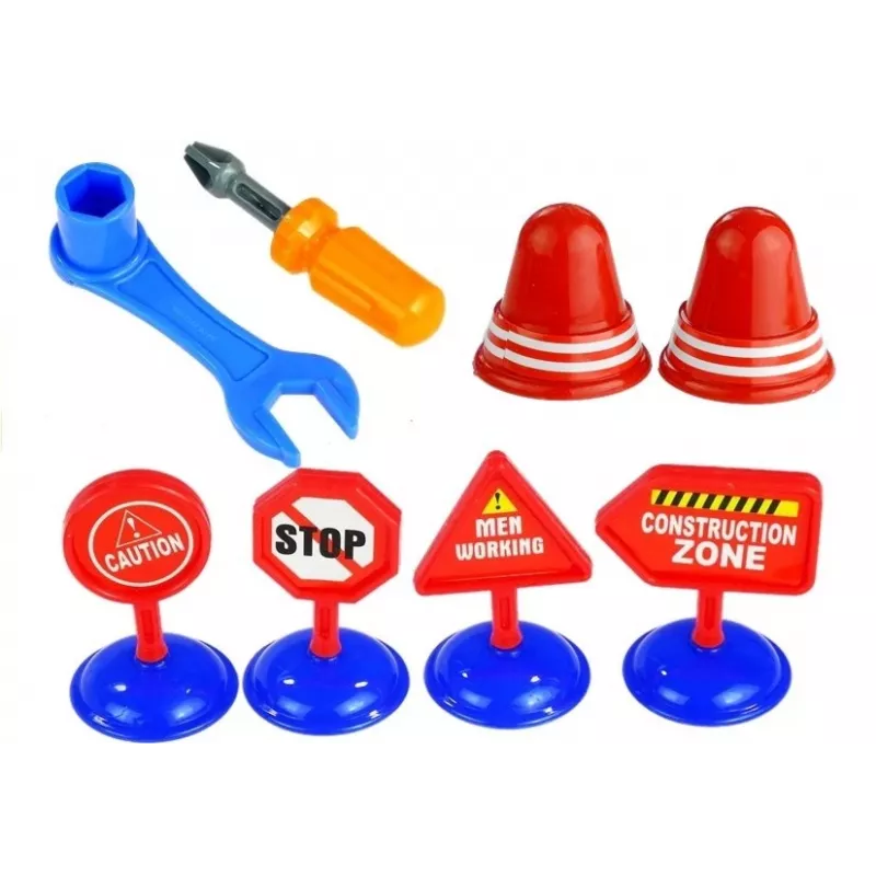LEAN TOYS Automobilių rinkinys: policija, gaisrinė, autovežis, išardomi automobiliai
